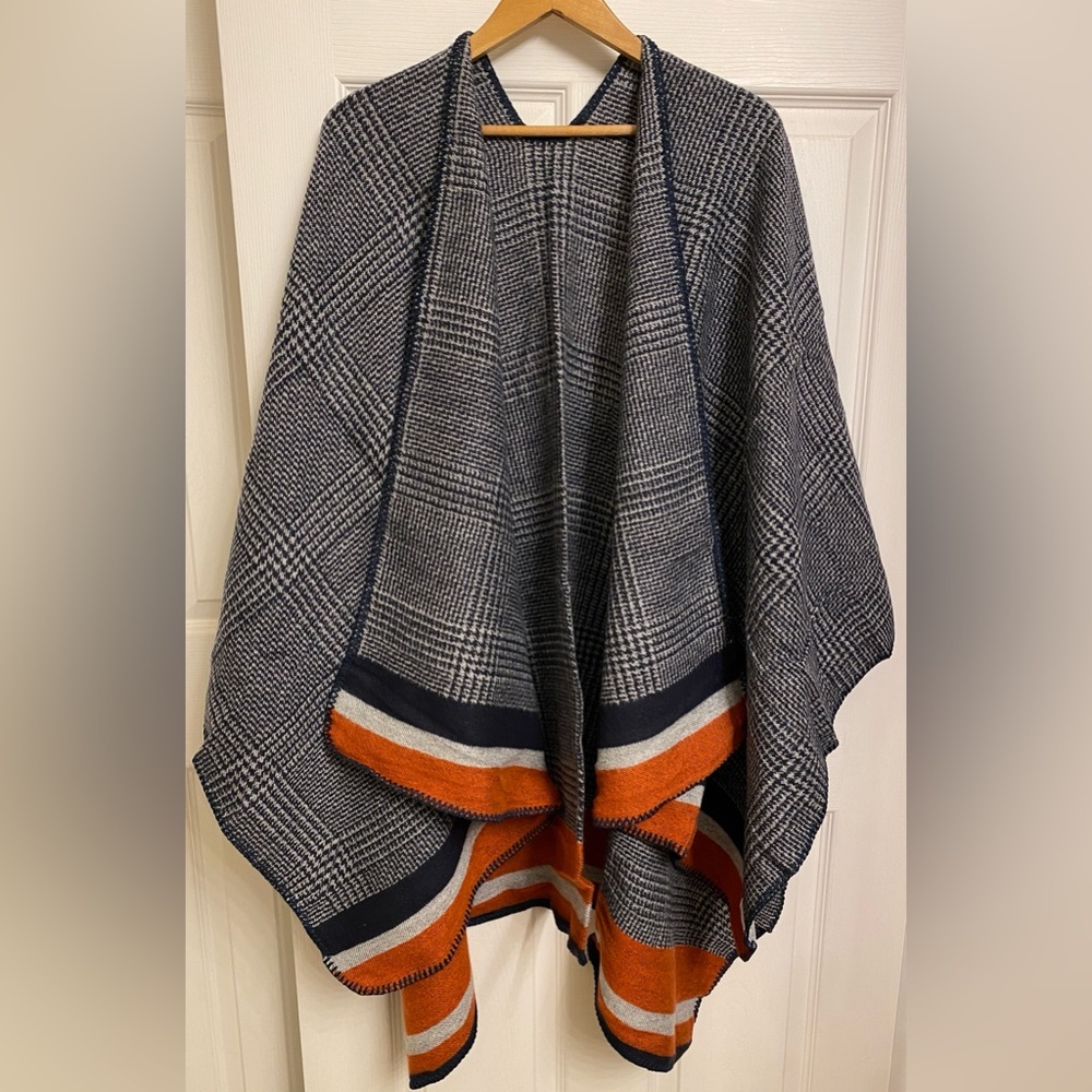 Womens Poncho Cardigan One Size